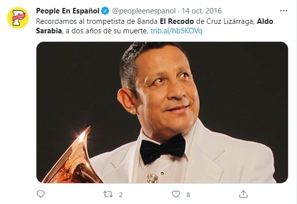 PEOPLE EN ESPAÑOL, EL RECODO, ALDO SARABIA, TWITTER, MundoNOW
