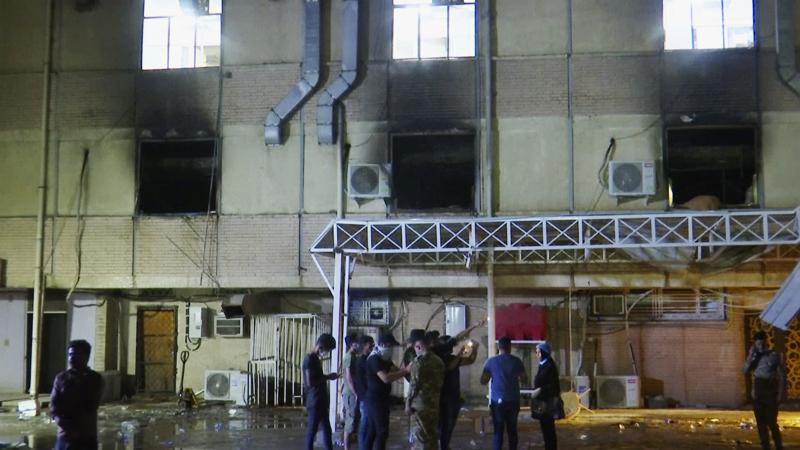 Incendio en hospital de Bagdad destinado a pacientes de covid deja 82 muertos y 110 heridos