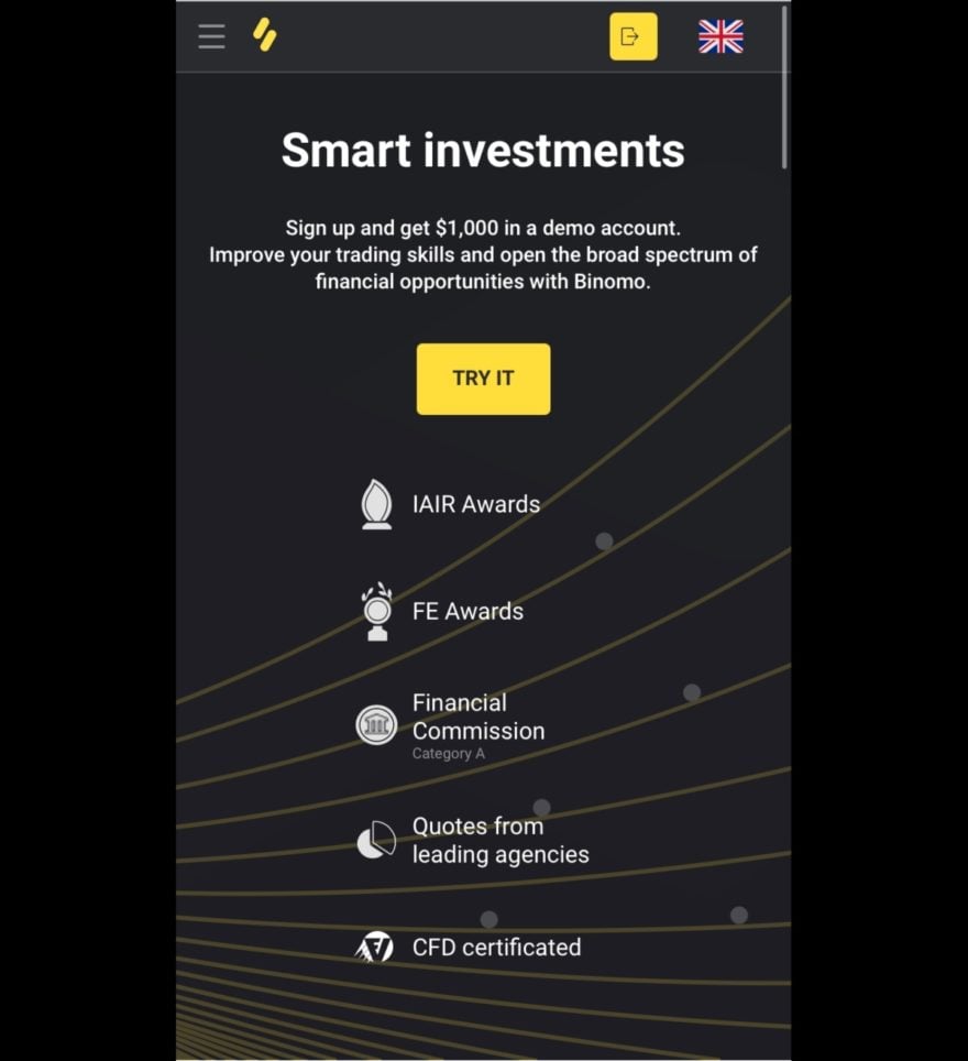 Binomo, una plataforma de trading que brinda servicios de comercio y oportunidad de generar ingresos