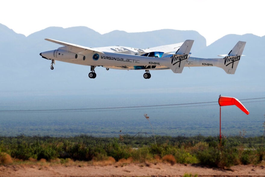 El avión VSS Unity de Virgin Galactic alcanzó el espacio y regresó a salvo