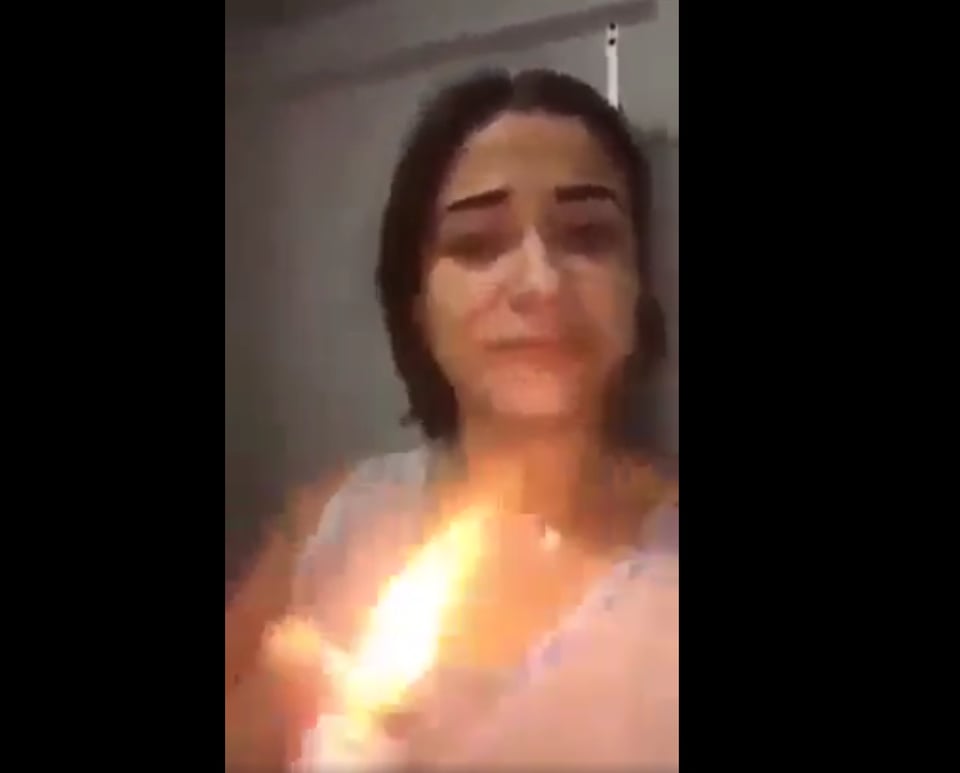 unfaithful woman doused gasoline: "I was sick"