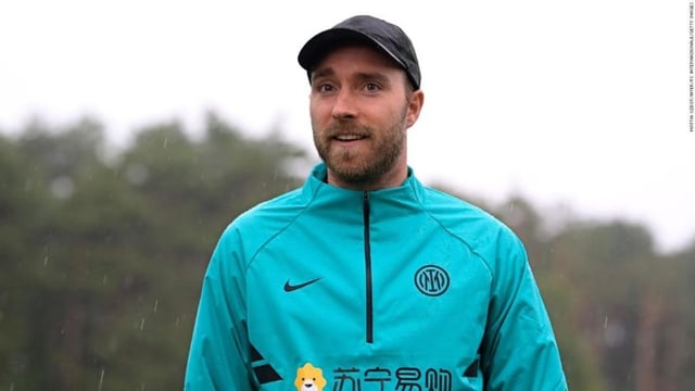 Eriksen ya visitó a sus compañeros del Inter de Milán