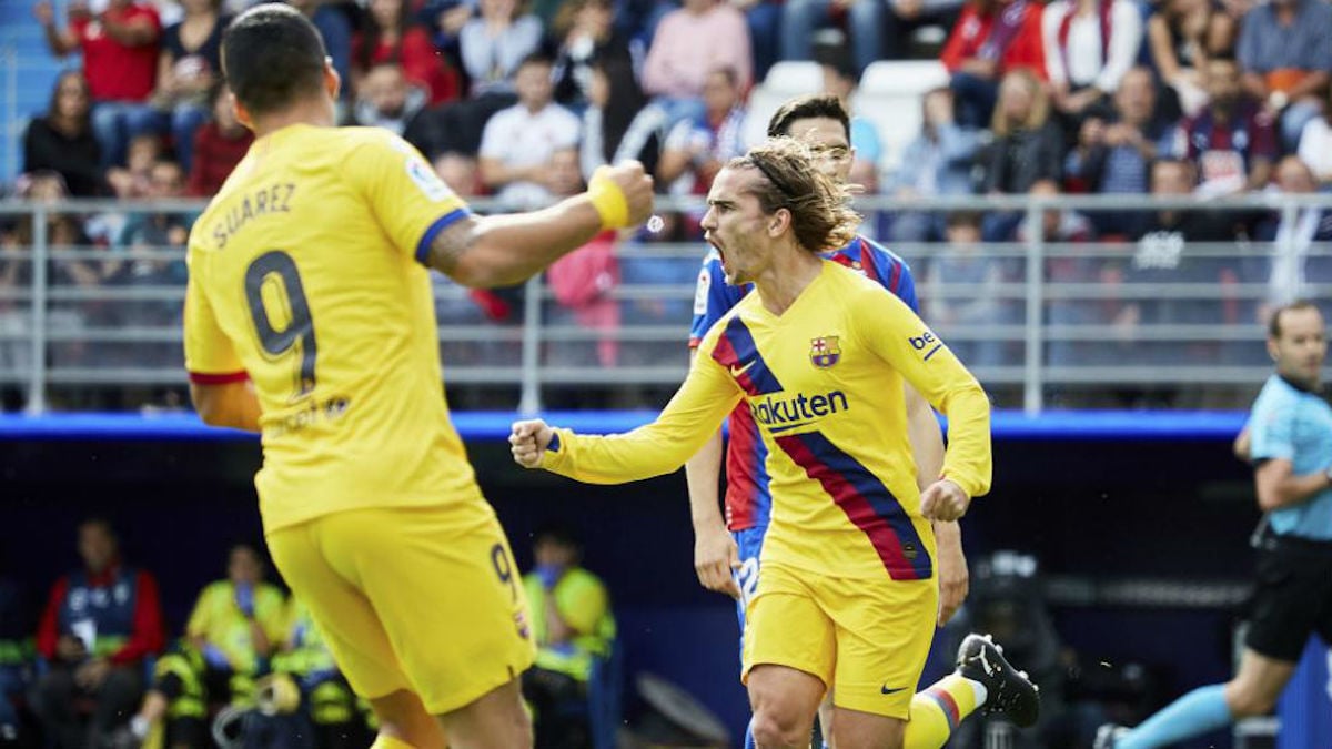 Griezmann, un centenario de partidos con el Barcelona