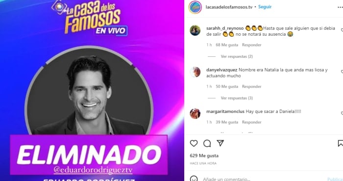 Eduardo says goodbye to the reality show