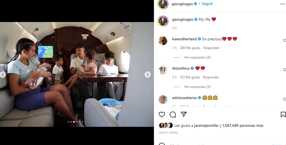 Georgina Rodríguez carita bebé: La familia se va de vacaciones