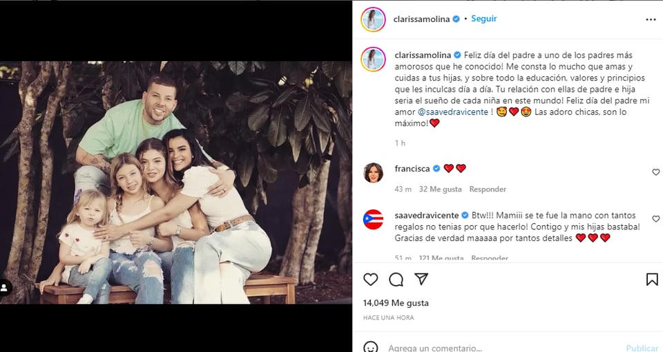 Clarissa Molina festeja a su novio
