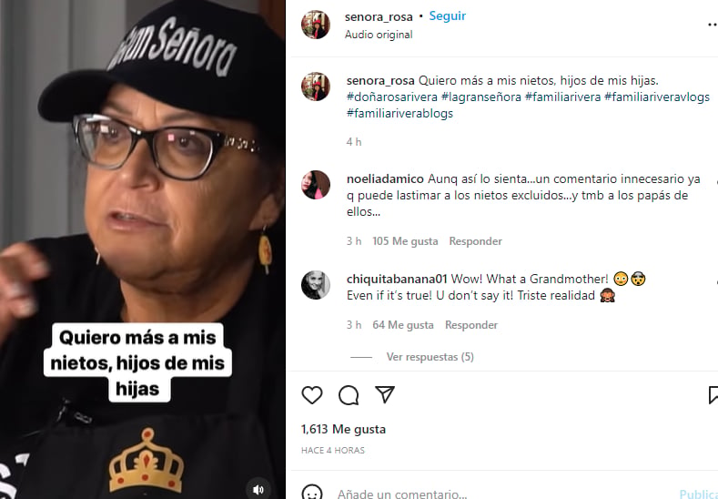 Señora Rosa fuerte confesión: Sí quiere a sus nueras