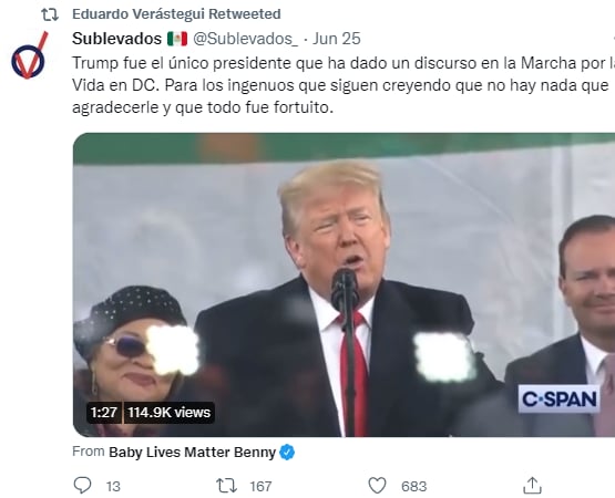 Verástegui se prenuncia