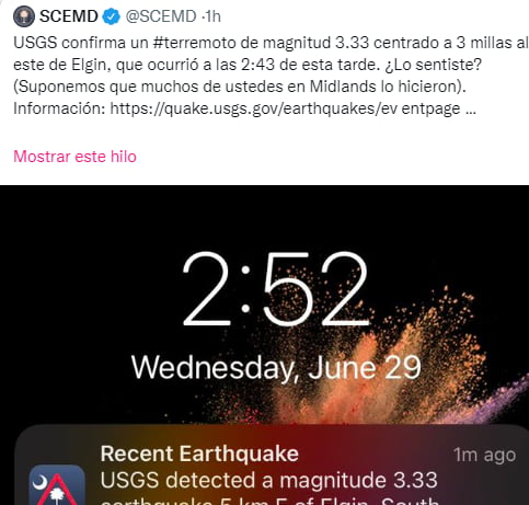 Sismo 3.9 Carolina del sur: Locales se muestran preocupados por los constantes sismos