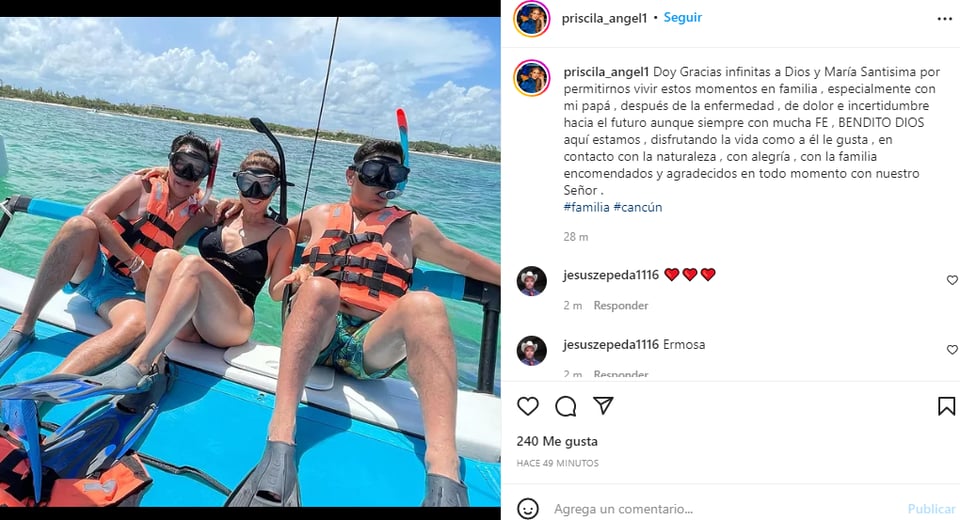 Priscila dedica unas emotivas palabras