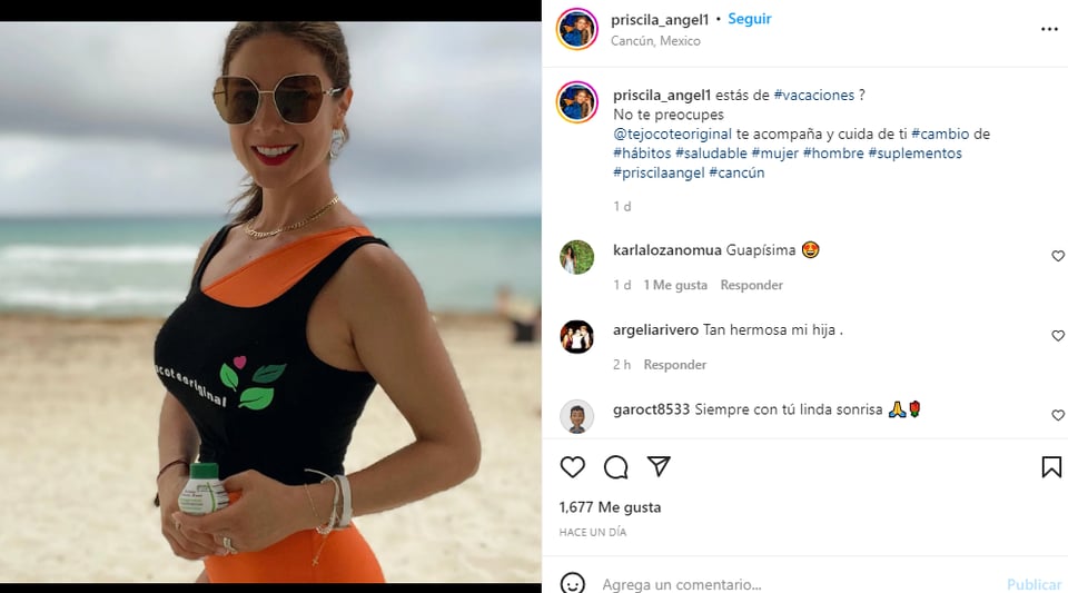 Priscila se deja en el mar: Agradecida con la vida