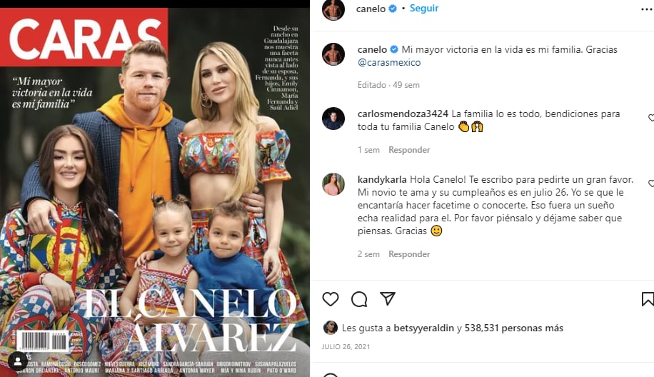 Los cuatro hijos del Canelo
