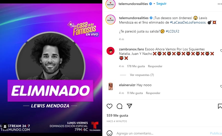 Lewis fue el último eliminado