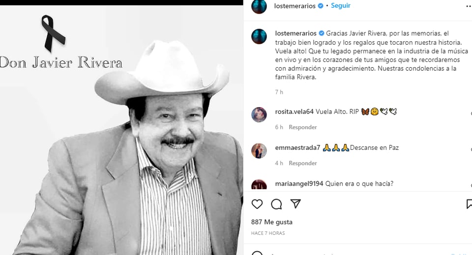 Los Temerarios triste por la pérdida