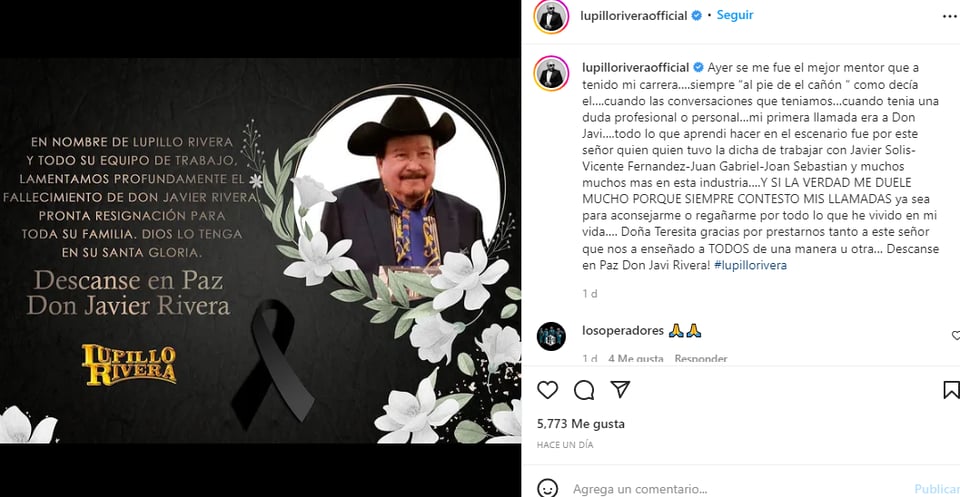 Lupillo Rivera dio a conocer la noticia