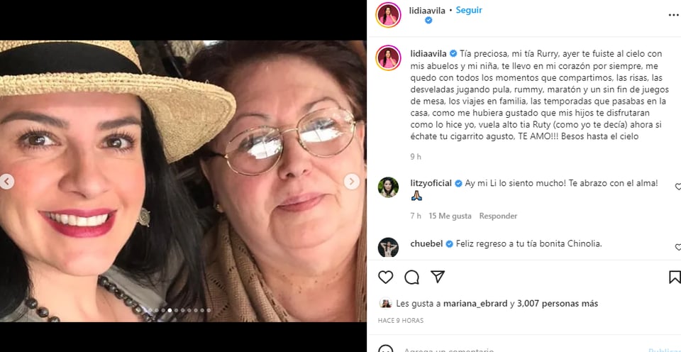 Se despide de su tía