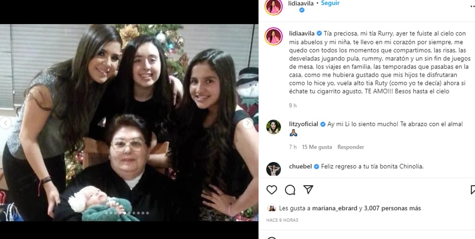 Lidia Ávila de luto: Le hubiera gustado que sus hijos la conocieran más
