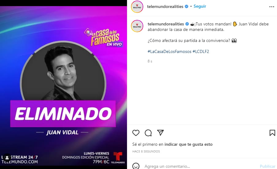 Juan Vidal fue el último eliminado