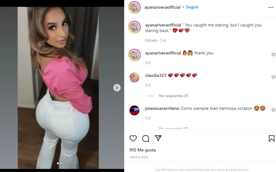 Ayana enseña su retaguardia sin pudor