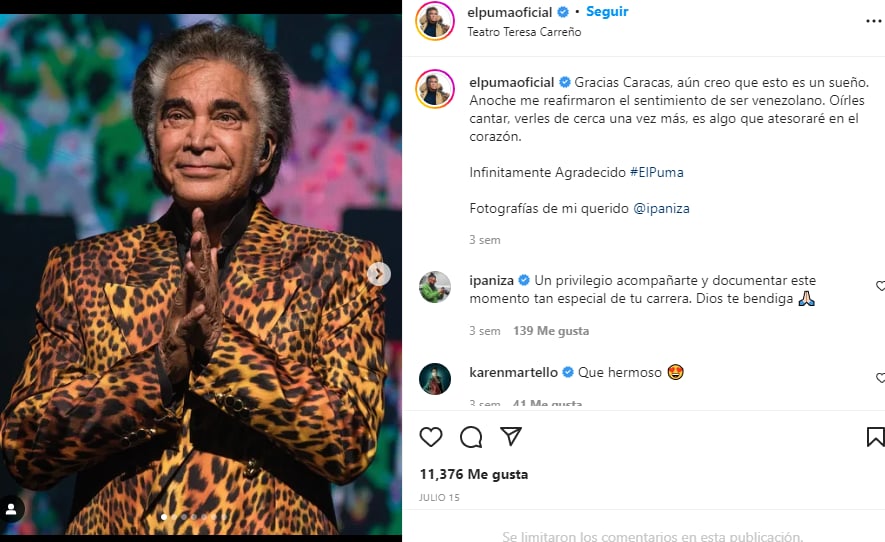 José Luis Rodríguez El Puma: Se adueño del mundo