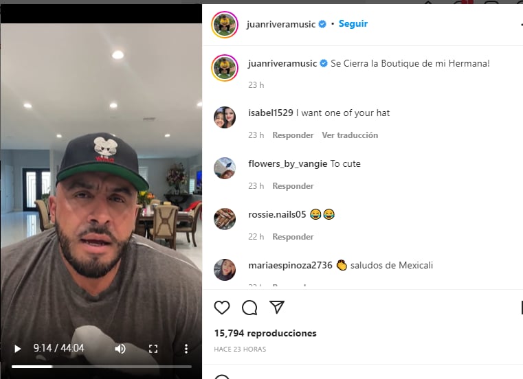 Juan Rivera cierre boutique: Se siente muy triste por el cierre de la tienda