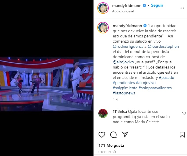 Rodner Figueroa Lourdes Stephen: Rodner se integró a Telemundo