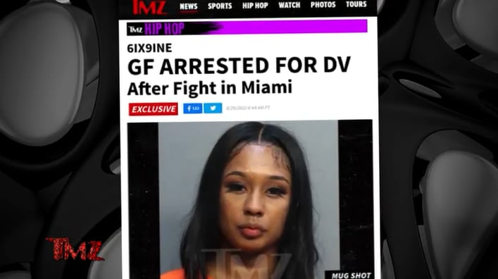 Arrestan novia Tekashi 6ix9ine: Testigos afirmaron que ella fue la agresora