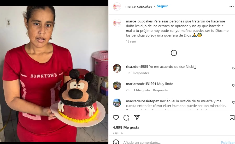 Muere repostera pastel fallido: El pastel que hizo