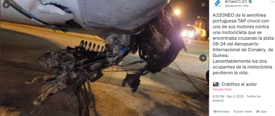 Muere motociclista choca avión : ¿Por que el hombre brincó la barda?