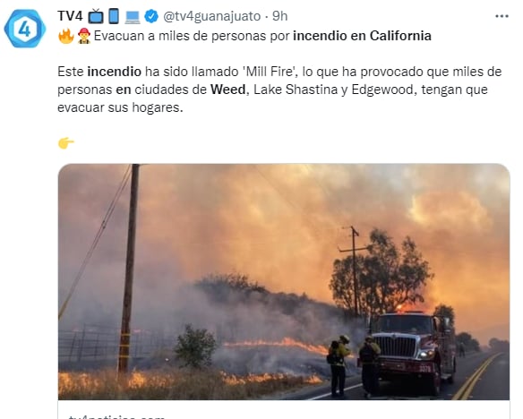 Incendio forestal Weed California: Confirman el número de muertos