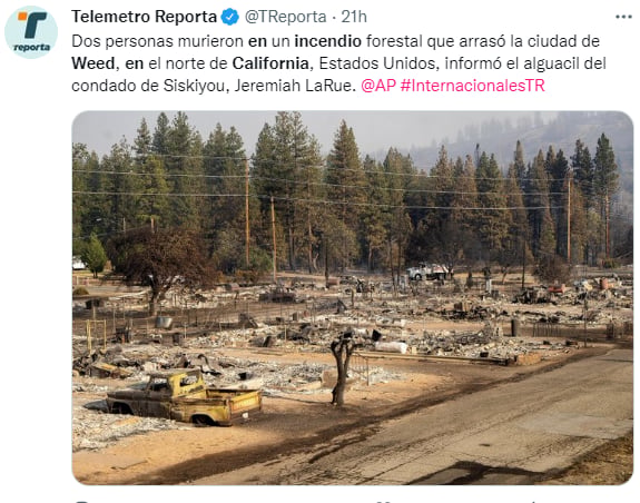 Incendio forestal Weed California: Cientos de casas fueron destruidas