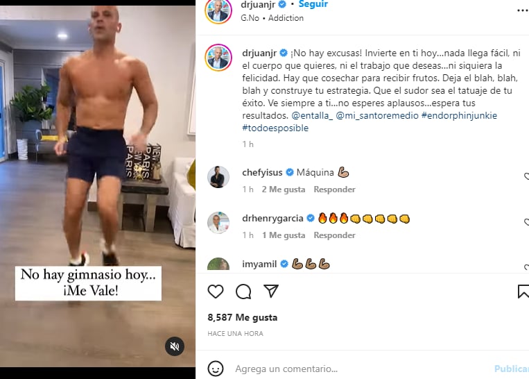 Dr Juan Rivera sin camiseta: Seguidores enloquecidos