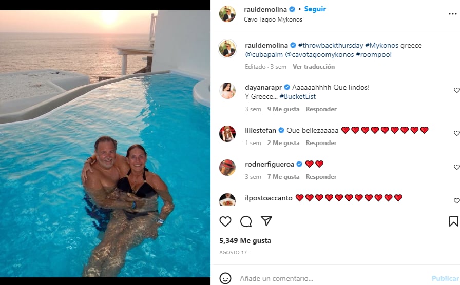 Esposa Raúl Molina presume: Le llueven piropos a Millie