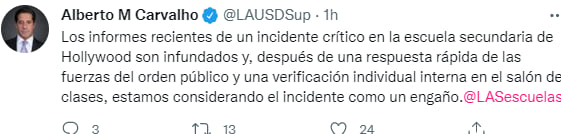 High School Los Ángeles tiroteo: "Fue un engaño"