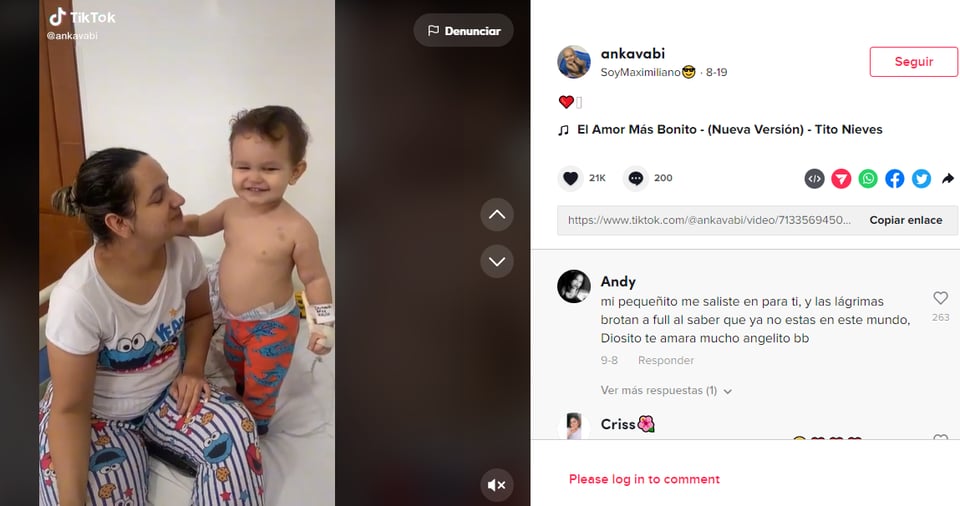 Muere bebé tiktoker Maximiliano: Seguidores se despiden