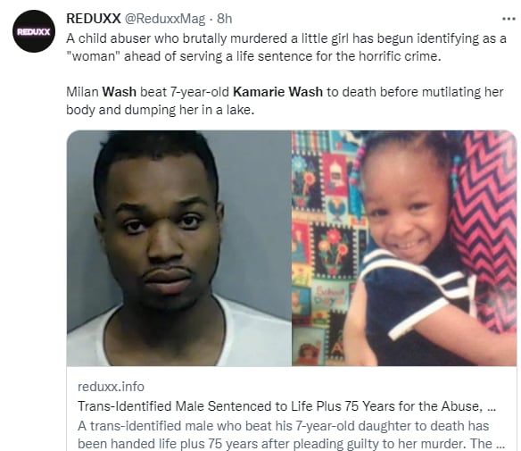 Milan Wash killed daughter: His "dad" she was a trans woman