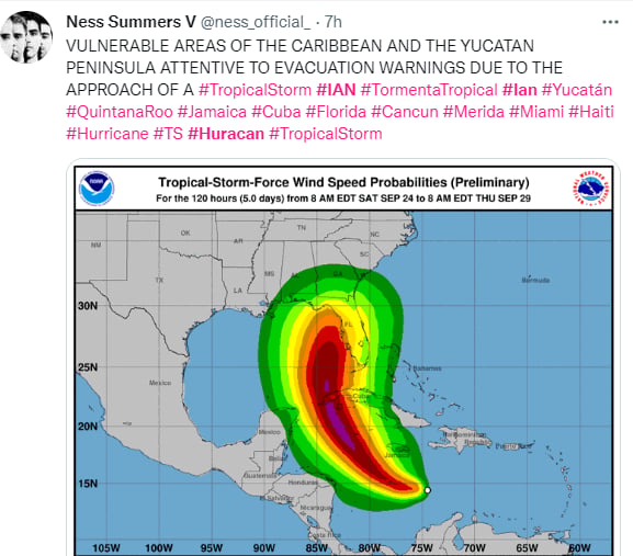 Declaración emergencia Florida huracán: Ian avanza con rapidez
