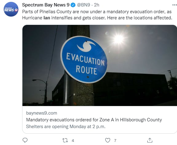Evacuación Hillsborough Ian: La lista de refugios