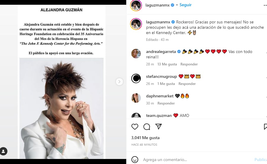 Alejandra sufre fuerte caída