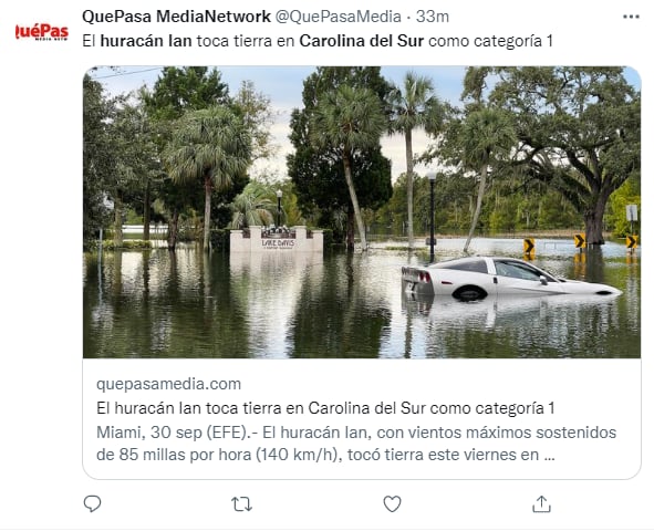 Huracán Ian Carolina del Sur: ¿El más devastador de Estados Unidos?
