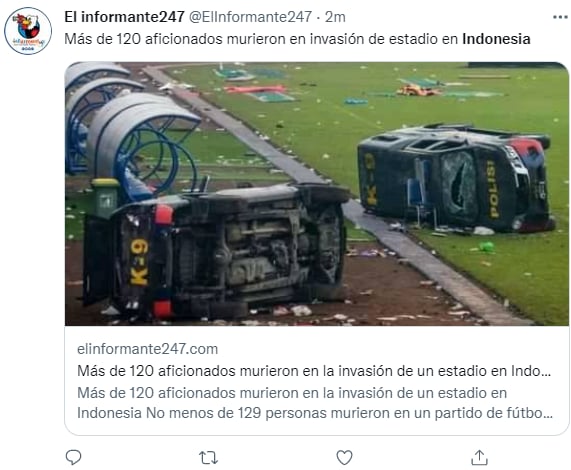 Estampida Indonesia Estadio Fútbol: ¿Sabían de las pautas a seguir?