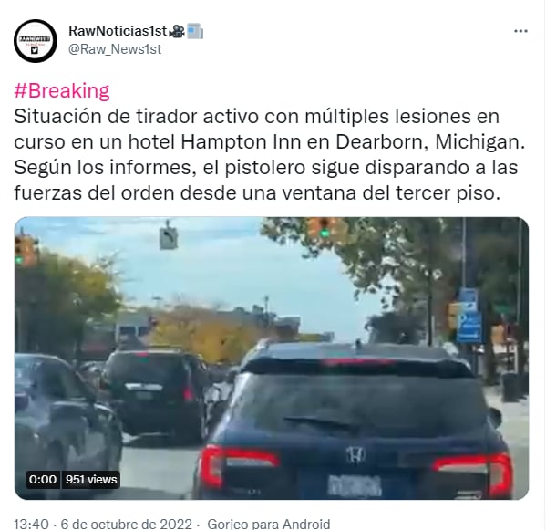 Tiroteo Michigan Hampton Inn: Videos filtrados en redes sociales