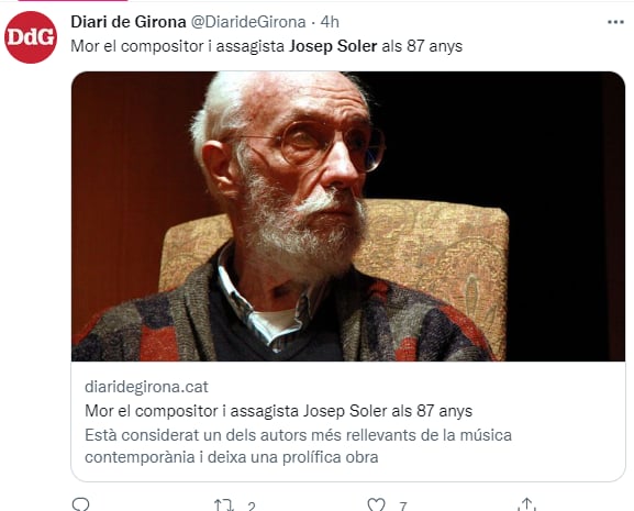 Muere Josep Soler: Obras de Soler