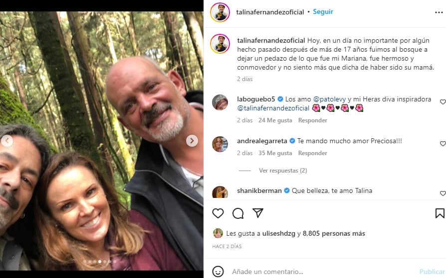 Ashes of Mariana Levy: They admire Talina's gesture