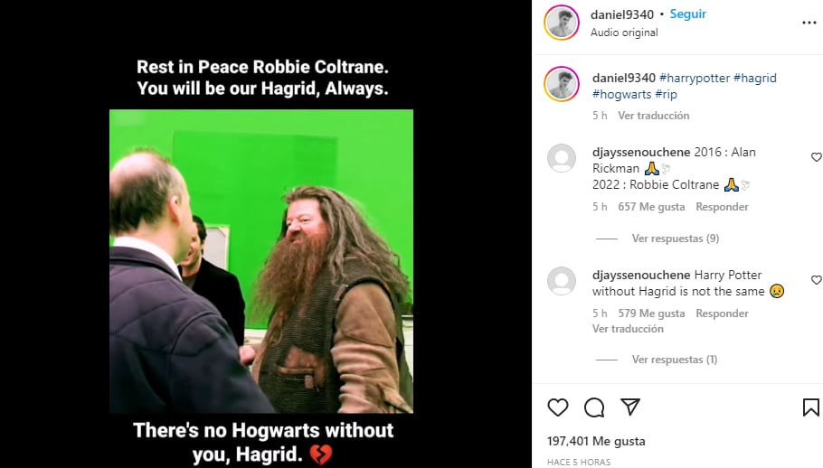 Emma Watson Robbie Coltrane: Quiere ser tan amable como él lo era