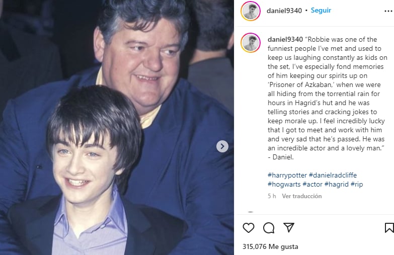 Emma Watson Robbie Coltrane: Harry Potter no puede creer su partida
