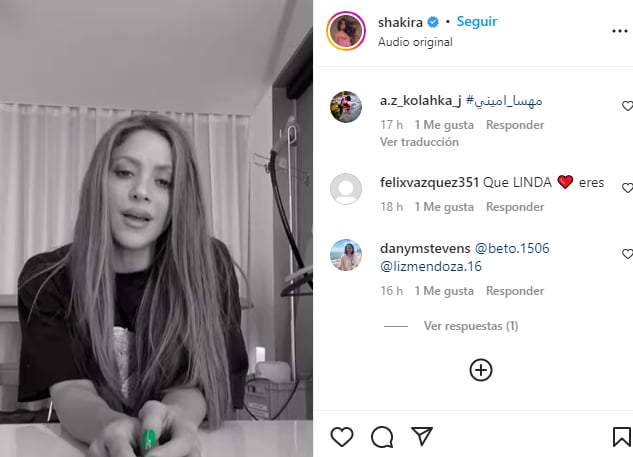 ¡Shakira luce muy triste!