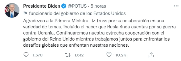 Joe Biden Liz Truss: ¿Hay tensión entre Reino Unido y Estados Unidos?