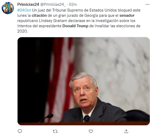 Lindsey Graham ya no podrá declarar
