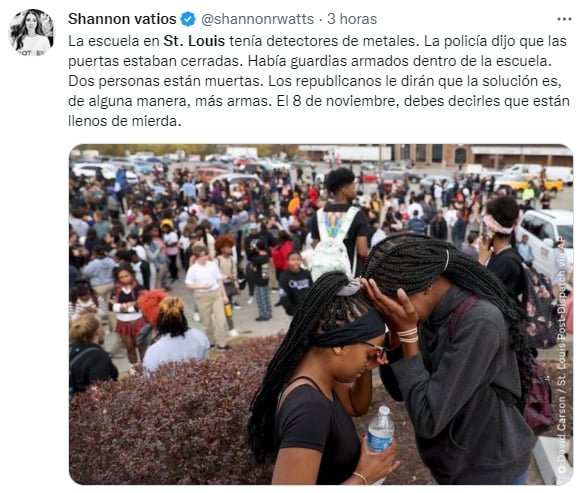 Palabras tirador St Louis: Aterradoras imágenes de alumnos